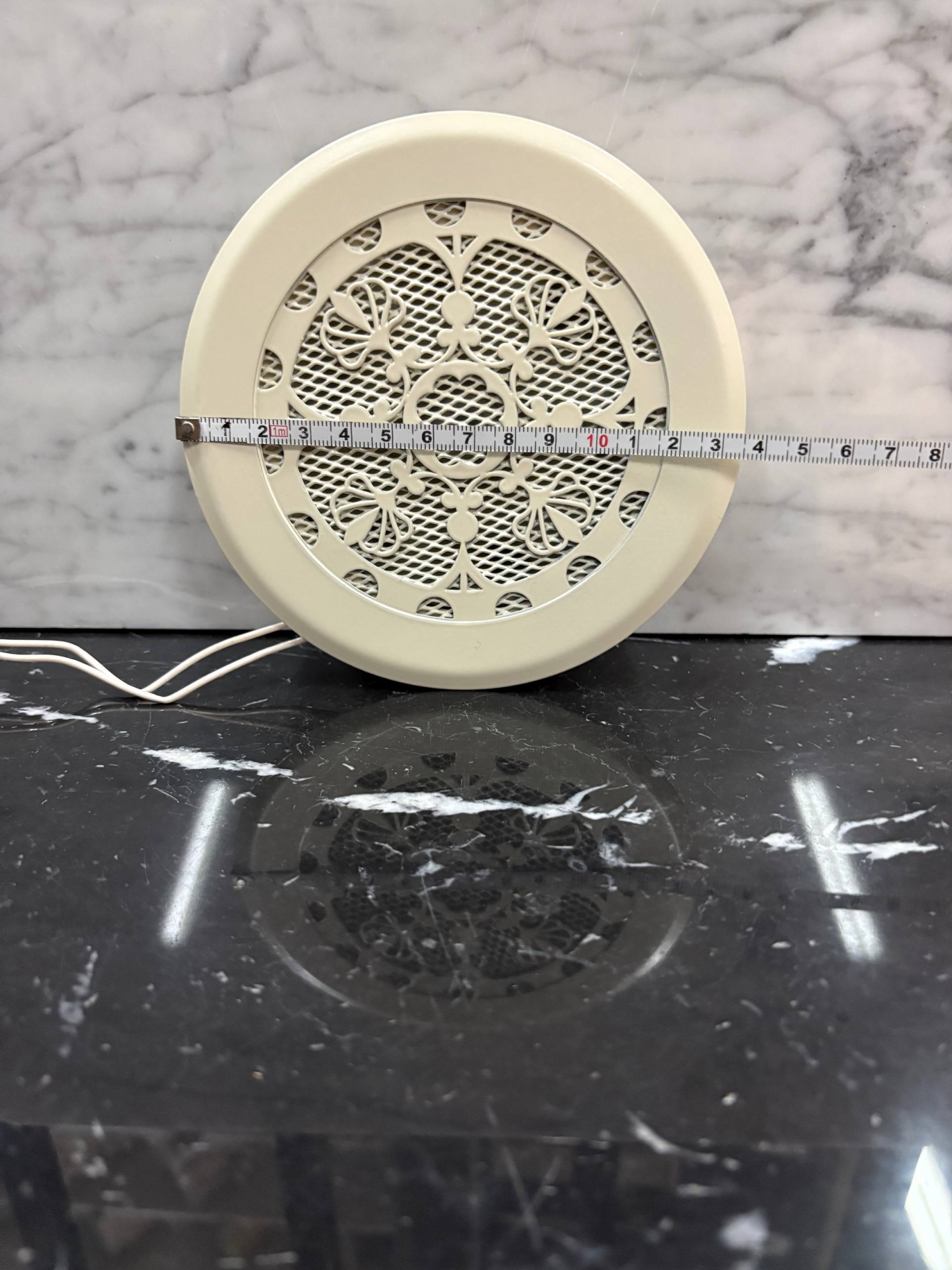 Диффузор на магнитах с вентилятором ТД100 шампань цветочный орнамент 100 мм